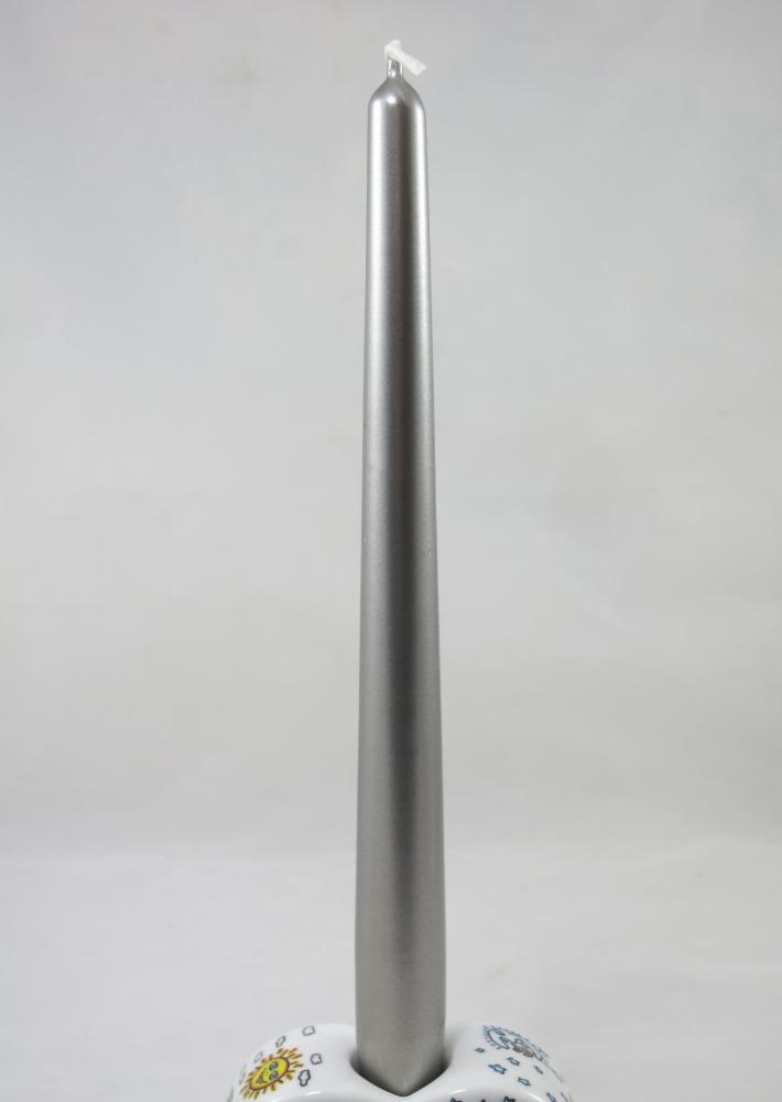 Spitzkerzen 250/23, Farbe edelsilber, 2 Stück, Kerzen Wenzel
